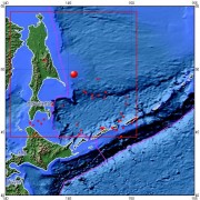 2012年08月14日鄂霍次克海 M7.2级地震图集_震中周边（10°×10°）过去1年3级以上地震分布图