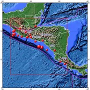 2012年08月27日萨尔瓦多附近海域7.2级地震图集_震中周边（10°×10°）过去1年5级以上地震分布图
