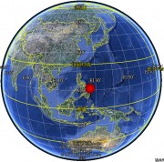 2012年08月31菲律宾群岛附近海域7.6级地震图集_震中在地球上的位置