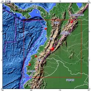 2012年10月01日哥伦比亚 M7.4级地震图集_震中周边（10°×10°）过去1年5级以上地震分布图