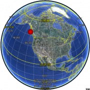 2012年10月28日夏洛特皇后群岛地区7.7级地震图集_震中在地球上的位置