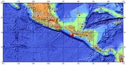 2012年11月08危地马拉附近海域7.3级地震图集_震中在局部地图中的位置