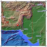 09月24日巴基斯坦M7.8级地震图集_震中周边（10°×10°）过去1年3级以上地震分布图