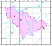 11月23日吉林省松原市前郭尔罗斯蒙古族自治县M5.0级地震应急产出图集_震中在局部地图中的位置