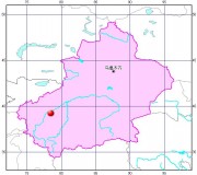 7月9日新疆维吾尔自治区喀什地区麦盖提县M5.1级地震应急数据产品综合图集_震中在局部地图中的位置
