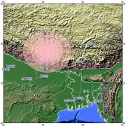 08月03日西藏自治区日喀则地区吉隆M5.0级地震应急数据产品综合图集_震中附近加速度分布