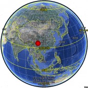 10月01日四川省凉山彝族自治州越西县5.0级地震图集_震中在地球上的位置
