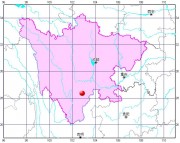 10月01日四川省凉山彝族自治州越西县5.0级地震图集_震中在局部地图中的位置