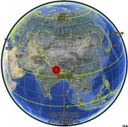 04月25日尼泊尔8.1级地震图集_震中在地球上的位置