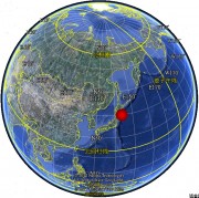 02月17日日本本州东海岸附近海域7.1级地震应急数据产品综合图集_震中在地球上的位置