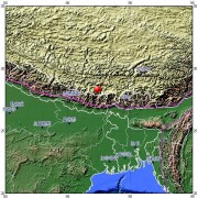 04月25日西藏自治区日喀则地区定日县5.9级地震图集_震中在局部地图中的位置2