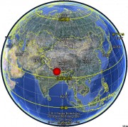 05月12日尼泊尔7.5级地震图集_震中在地球上的位置