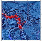 07月18圣克鲁斯群岛7.2级地震应急数据产品综合图集_震中周边（10°×10°）过去1年3级以上地震分布图
