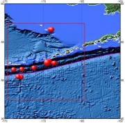7月27阿留申群岛7.0级地震应急数据产品综合图集_震中周边（10°×10°）过去1年5级以上地震分布图