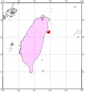 9月16日台湾宜兰县附近海域5.7级地震应急数据产品综合图集_震中在局部地图中的位置